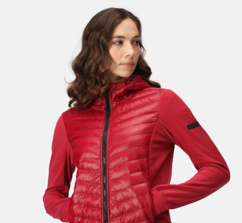 Regatta Kelton Womens Baffled/Quilted Jacket Rumba Red/Black