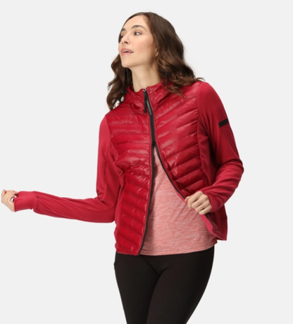 Regatta Kelton Womens Baffled/Quilted Jacket Rumba Red/Black