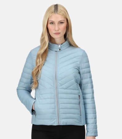 Regatta Kamilla Womens Baffled/Quilted Jacket Ice Grey