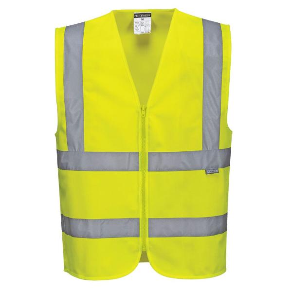 Portwest Hi-Vis Zipped Band &amp; Brace Vest